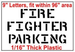 Fire Figher Parking Stencil