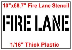 Fire Lane Stencil