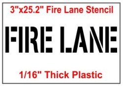 Fire Lane Stencil