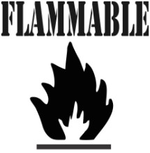 12" Flammable Safety Symbol Stencil