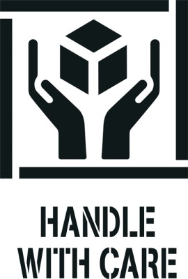 3" Handle with Care Freight Marking Stencil