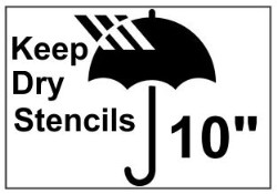 Keep Dry Shipping Symbol Stencil