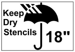 Keep Dry Shipping Symbol Stencil