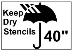 Keep Dry Shipping Symbol Stencil