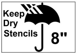 Keep Dry Shipping Symbol Stencil