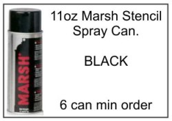 Marsh Black Stencil Spray Ink Can