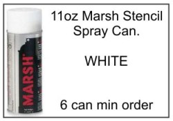 Marsh Stencil Spray Ink Can, white