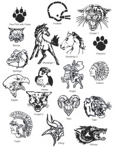 School Mascot & Logo Stencils