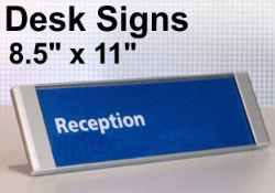 Modular Desk Signs & Custom Changeable Insert - 8.5" x 11"