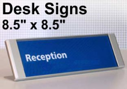 Modular Desk Signs & Custom Changeable Insert - 8.5" x 8.5"