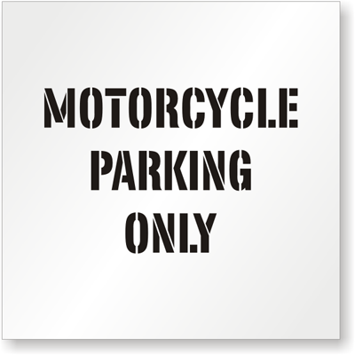 Motorcycle Only Stencil