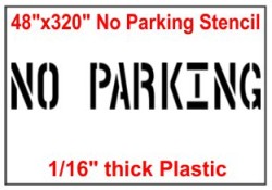 No Parking Stencil