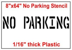 No Parking Stencil