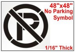 No Parking Stencil