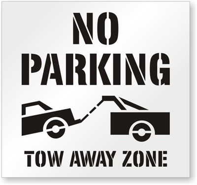 No Parking Stencil