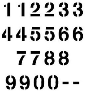 Stencil Number sets