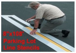 8 Number Stencils - (1/16 Thick) LDPE Parking Lot Stencils - 8 x 5.25.  Wider Font. Easy to See and Read from a Distance While Driving. MFG'd by