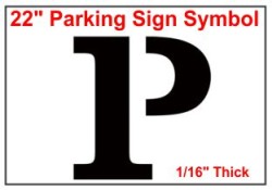 Parking Letter "P" Stencil