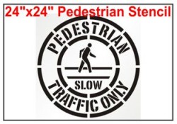 Pedestrian Crossing Symbol Stencil