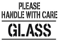 Please Handle with Care Glass Stencil