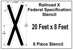 RAILROAD X Federal Spec Stencil