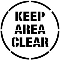 Keep Area Clear Stencil