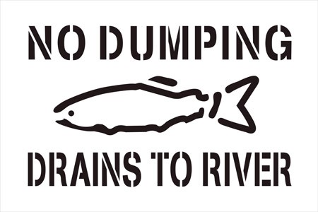 Drains to River Stencil 50pk