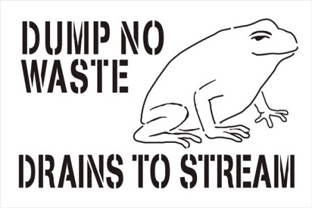 Drains to Stream Stencil 50pk