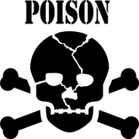 12" Poison Safety Sign Symbol Stencil