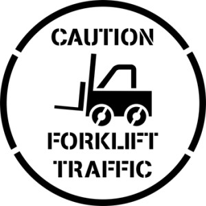 10" Forklift Traffic Stencil