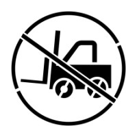 6" No Forklift Warehouse Stencils