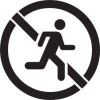 4" No Running Safety Stencil
