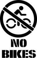 24" No Bikes Stencil