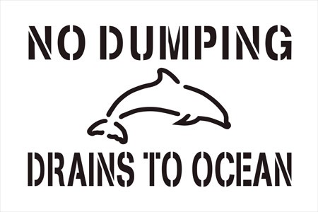 Drains to Ocean Stencil 10pk
