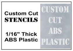 ABS 1/16" Thick Plastic Stencil Set, 48 in. 28 Characters.