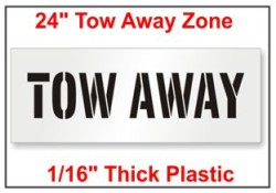 Tow Away Stencil