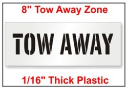 Tow Away Stencil