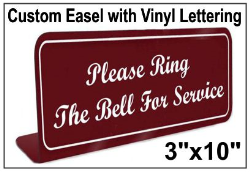 Table Tent, 3"x10" With Vinyl Lettering