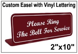 Table Tent, 2"x10" With Vinyl Lettering