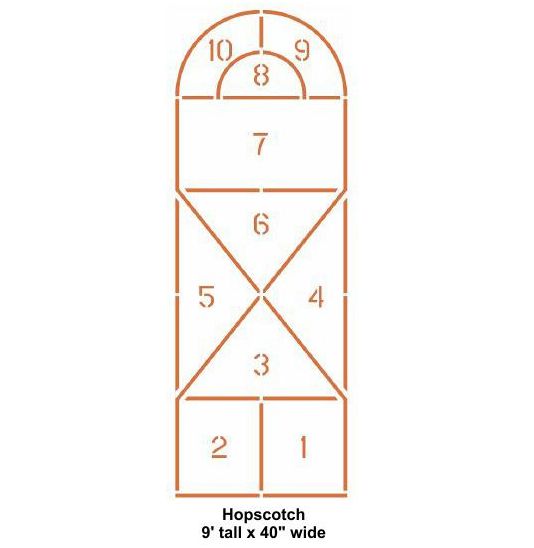 Jukebox Hopscotch Stencil