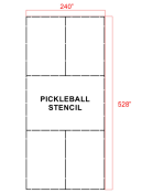 Pickleball Court Stencil - Full Court - 1/16" Thick ABS