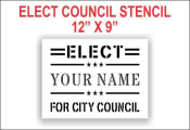 Elect City Council Stencil