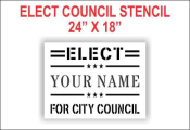 Elect City Council Stencil