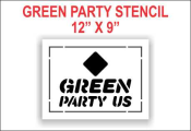 GREEN PARTY LOGO Stencil