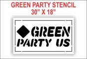 GREEN PARTY LOGO Stencil