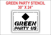 GREEN PARTY LOGO Stencil