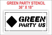 GREEN PARTY LOGO Stencil