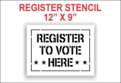 Register to Vote Here Stencil