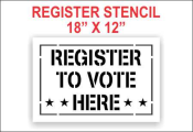 Register to Vote Here Stencil