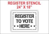 Register to Vote Here Stencil